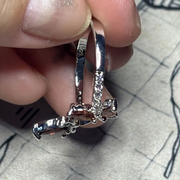 925 Sterling Silver Gem Butterfly Ring Size 10 - Picture 7 of 8